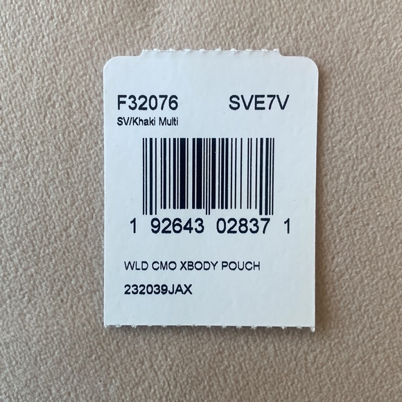 Coach Camo Print Khaki/Silver Crossbody Pouch - Picture 5 of 5